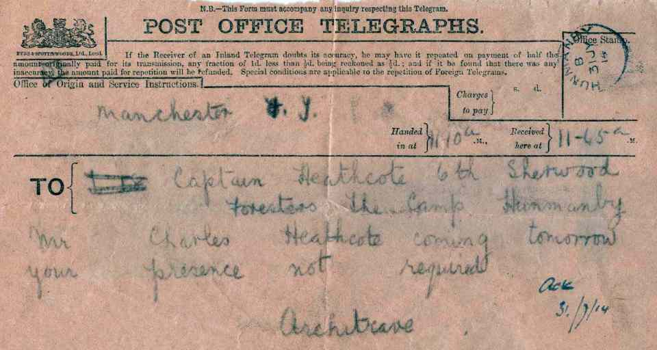 Heathcote 1914 Telegram