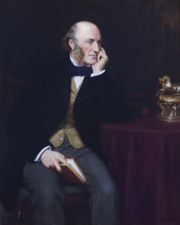 George John Vernon Warren, 5th Baron Vernon (1803-1866) (from a photograph of 1859) by The Hon. John Collier (London 1850 ¿ Hampstead 1934)