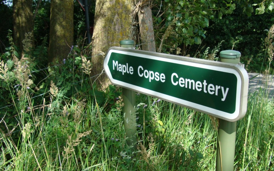 Maple Copse sign