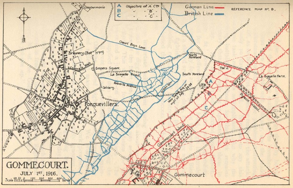 Gommecourt Map 1916