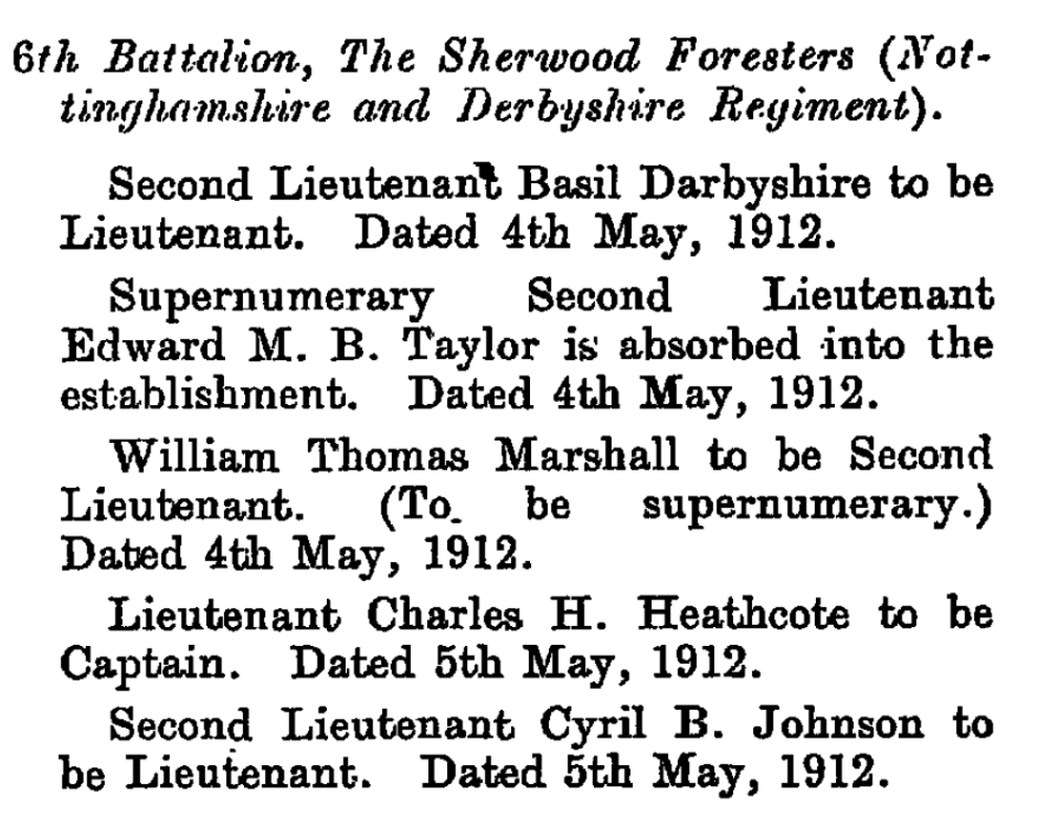 1912 Darbyshire Taylor EMB Heathcote Johnson Marshall
