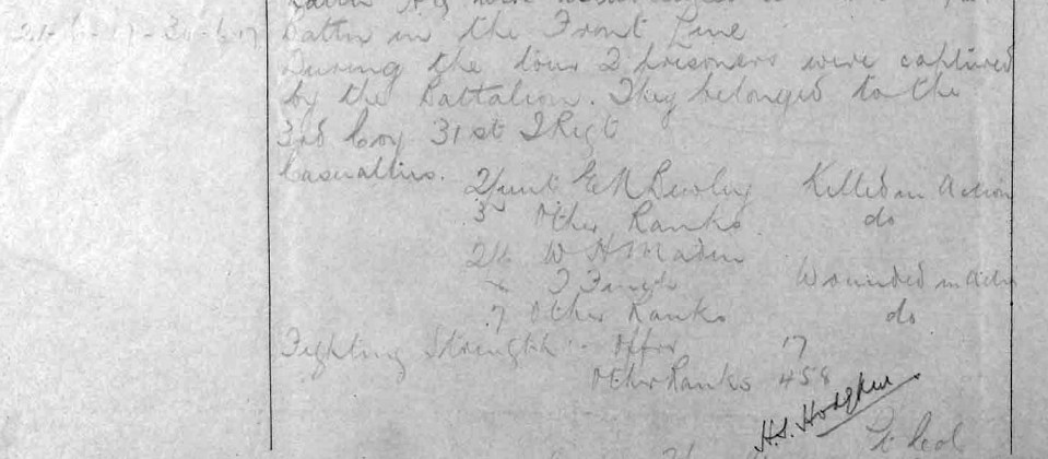 2:6th War Diary June 1917