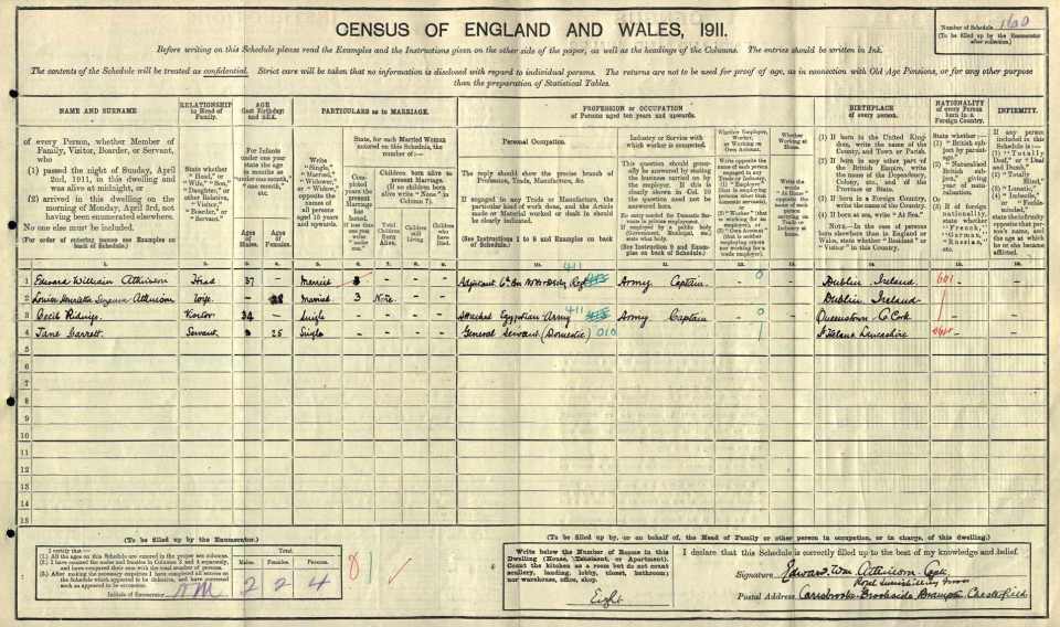 Atkinson census 1911