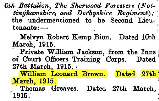 Brown WL LG March 1915