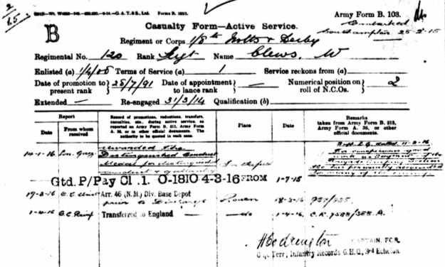 Clewes Casualty form