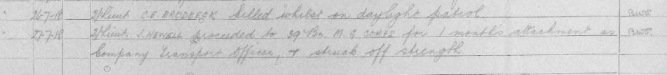 war diary brodbeck