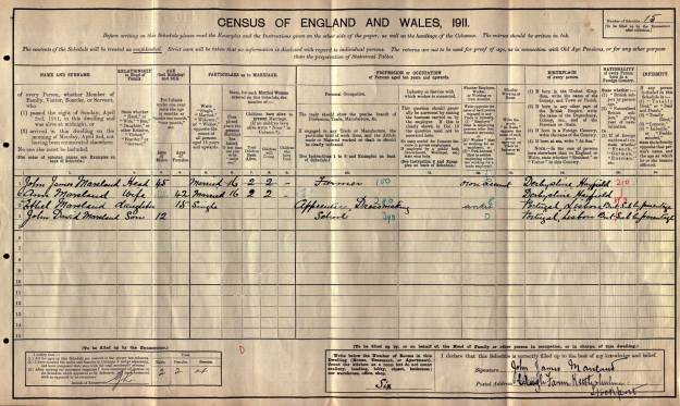 Marsland 1911 Census