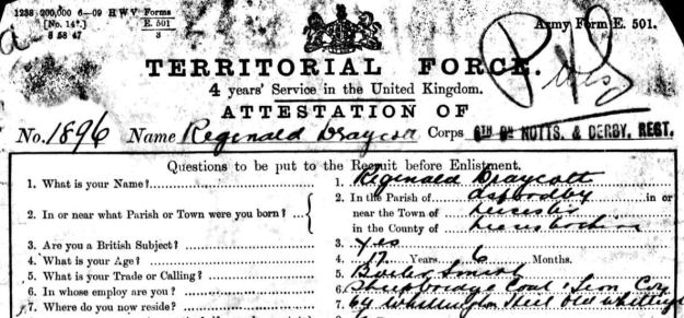 1896 Draycott attestation