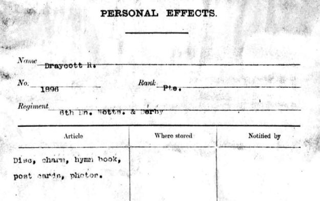 1896 Draycott items