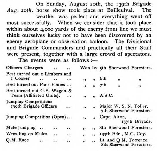 139 Horse Show August 1916