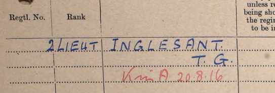 Inglesant medal Role